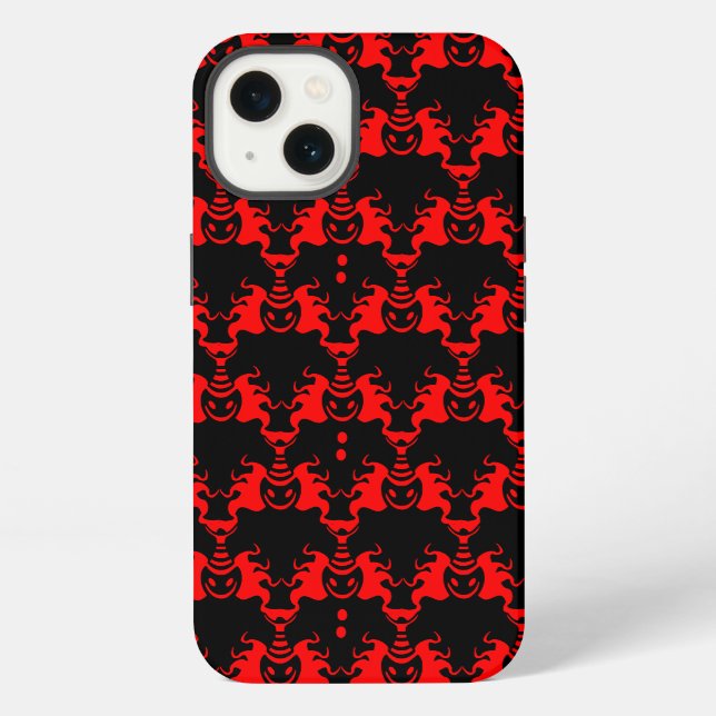 Coque iPhone Motif entrelacé de clown maléfique (Verso)