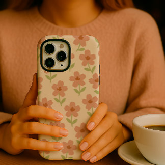 Coque iPhone 15 Pro Max Motif esthétique minimaliste Pastel Floral