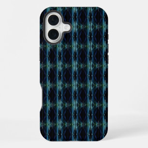 Coque iPhone 16 Plus Motif Étoiles Arc-en-Ciel Bleu Vert