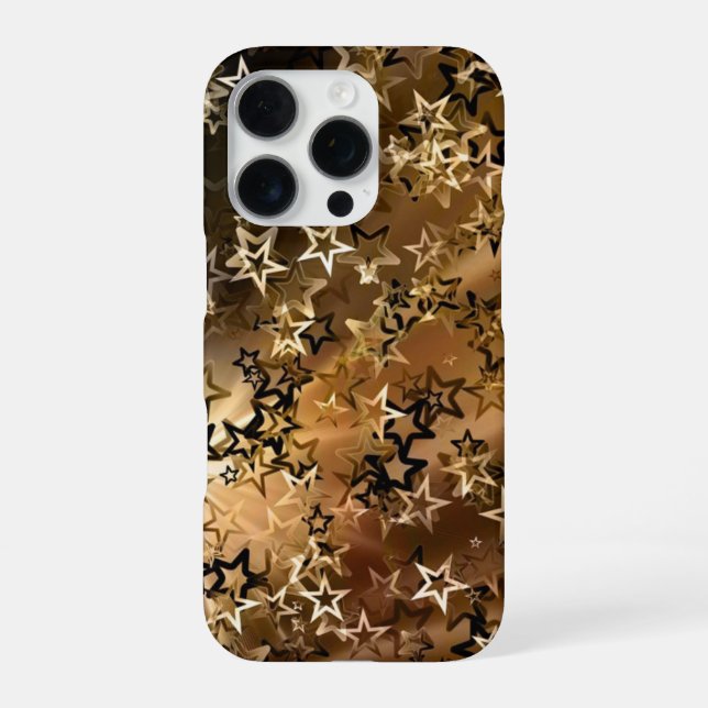 Coque iPhone Motif Étoiles Dorées (Verso)