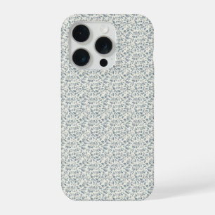 Coque iPhone 15 Pro Motif eucalyptus bleu ardoise minimaliste des anné