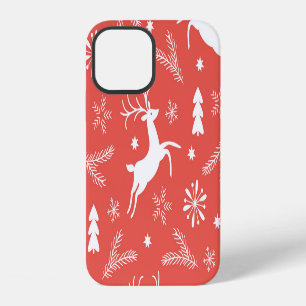 Coque iPhone 12 Motif festif de Noël sans couture