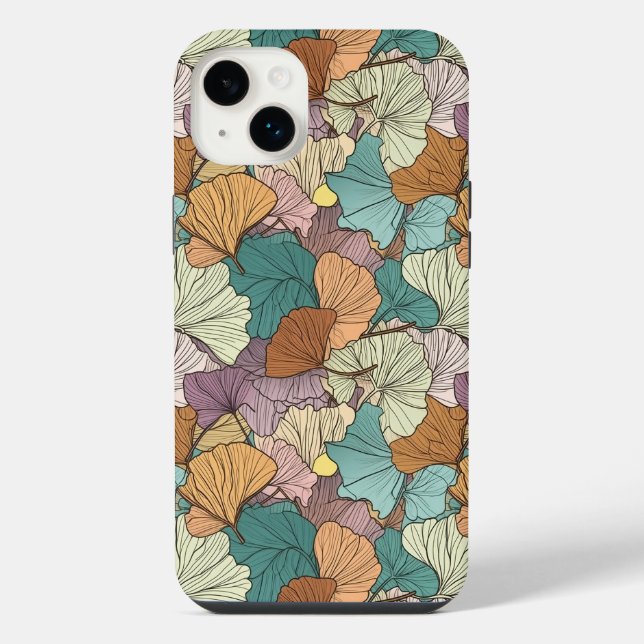 Coque iPhone Motif feuille coloré (Verso)