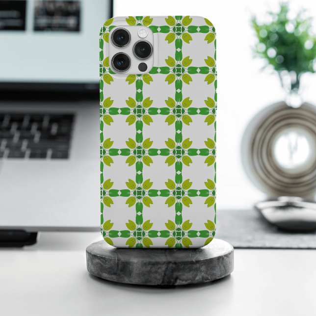 Coque iPhone Motif Feuille, Motif De Feuilles, Feuilles Verts (Créateur téléchargé)
