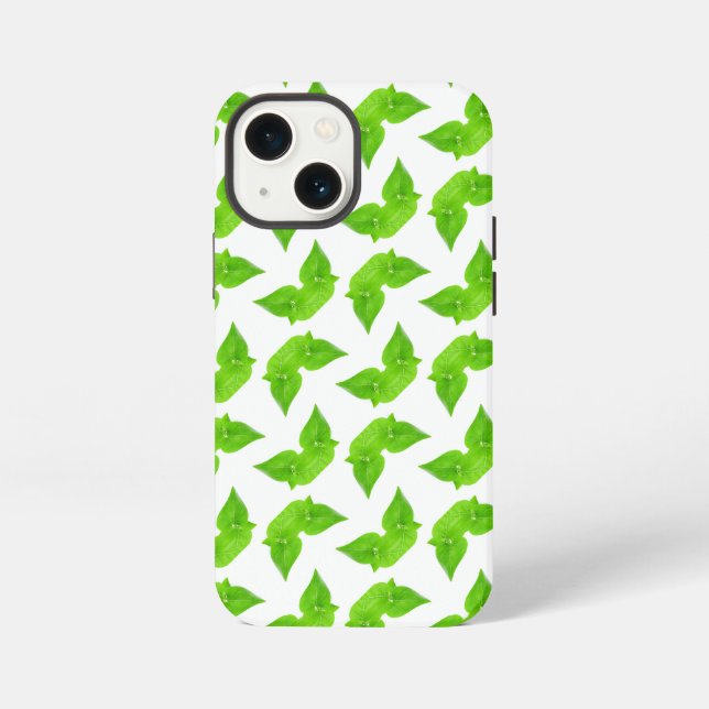 Coque iPhone Motif feuille vert (Verso)