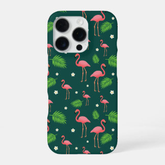 Coque iPhone 16 Pro Motif Flamant Tropical
