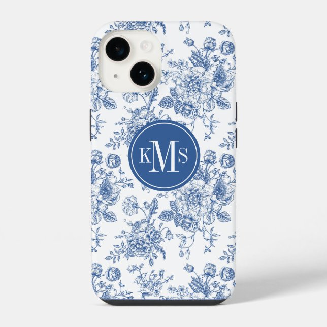 Coque iPhone Motif Fleur Bleue (Verso)