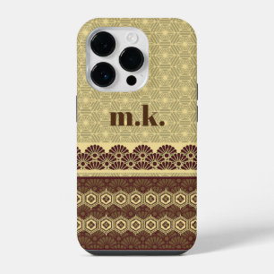 Coque Pour iPhone 14 Plus Motif fleur classique or Monogram