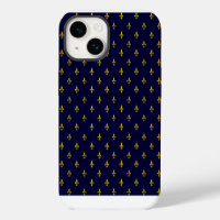 Motif Fleur De Lis Bleu Royal