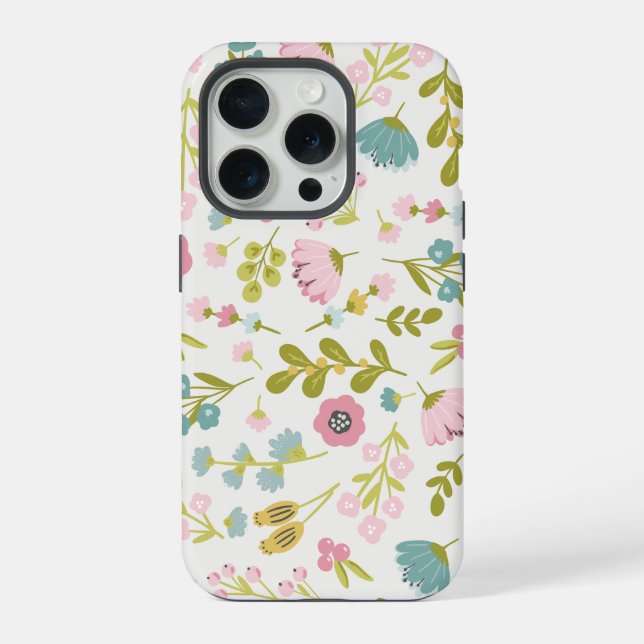 Coque iPhone motif Fleur sauvage Abstrait (Verso)
