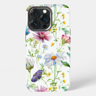 Etui iPhone 13 Pro Motif fleur sauvage moderne