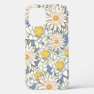 Coque iPhone 12 Motif fleurs lotus lis