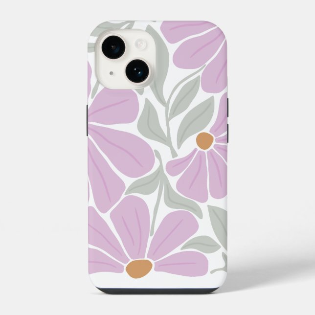 Coque iPhone Motif Fleurs Rétro  (Verso)