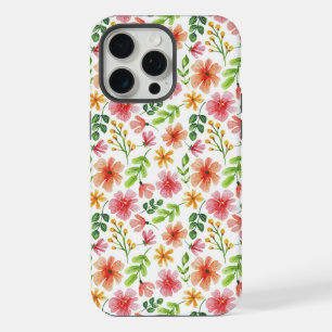 Coque iPhone 15 Pro Max Motif Fleurs Roses Aquarelle-69677