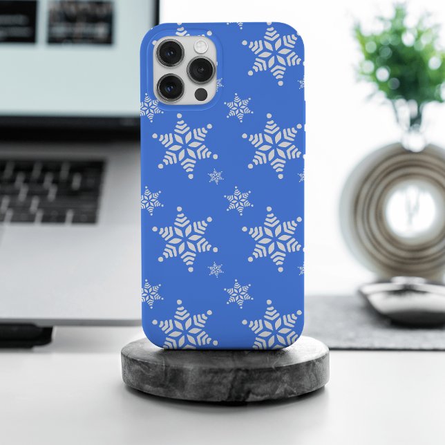 Coque iPhone Motif Flocon de Neige, Flocons de Neige Blancs, Ne (Créateur téléchargé)