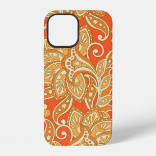 Coque iPhone 12 Motif floral à Paisley sans couture ethnique. Orne
