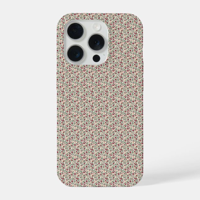 Coque iPhone Motif floral à sprig utilitaire des années 1940 (Verso)