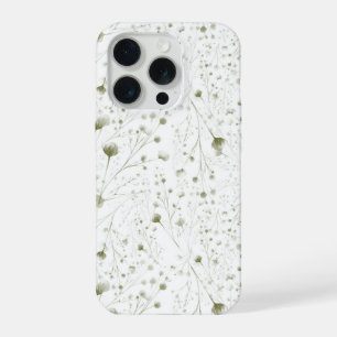 Coque iPhone 15 Pro Motif floral aquarelle botanique Art de la nature