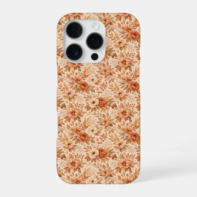 Coque iPhone Motif floral automnal cosy (Verso)