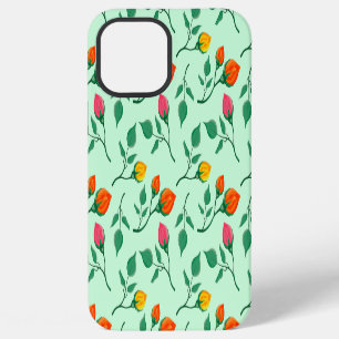 Coque iPhone 12 Pro Max Motif floral avec fleurs de roses colorées