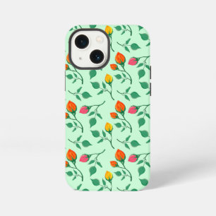 Etui iPhone 13 Mini Motif floral avec fleurs roses colorées