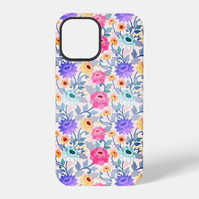 Coque iPhone Motif floral coloré (Verso)