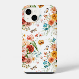 Coque Pour iPhone 14 Motif floral de jardin