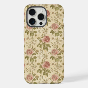Coque iPhone 15 Pro Max Motif floral de rose vintage