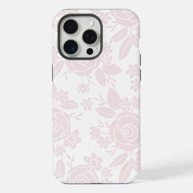 Coque iPhone Motif floral délicat et sans couture Pastel (Verso)