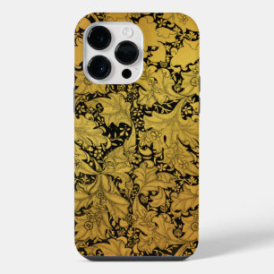 Coque Pour Pour iPhone 14 Pro Max Motif floral doré Fleur orientale