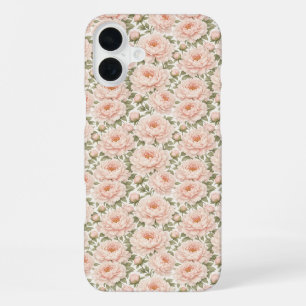 Coque iPhone 16 Plus Motif floral élégant de pivoine