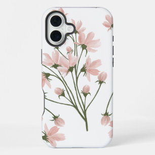 Coque iPhone 16 Plus Motif floral élégant rose