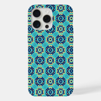Coque iPhone 15 Pro Max Motif floral géométrique Chic Boho dynamique