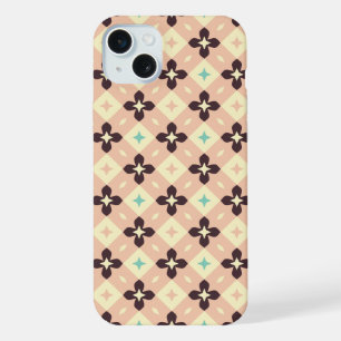 Coque iPhone 15 Plus Motif floral géométrique sans couture