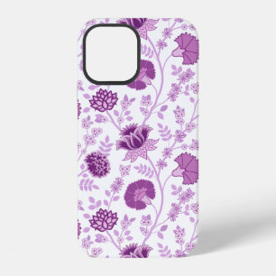 Coque iPhone 12 Motif floral jacobéen grand motif roses sur fond b