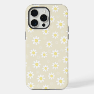 Coque iPhone 15 Pro Max Motif floral jaune fleurs mignonnes marguerite