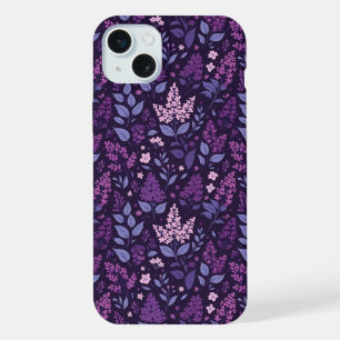 Coque iPhone 15 Plus Motif floral lilas vibrant