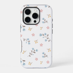 Coque iPhone 16 Pro Motif floral moderne sans couture