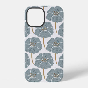 Coque iPhone 12 Motif floral répétitif vintage bleu sans couture.
