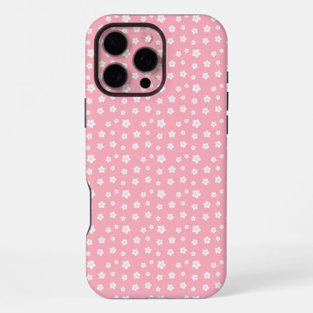 Coque iPhone Motif floral rose (Verso)
