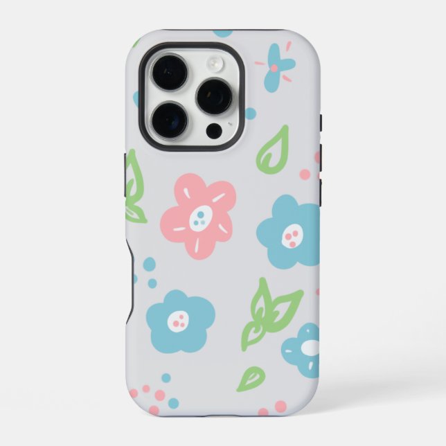 Coque iPhone Motif floral sans couture (Verso)