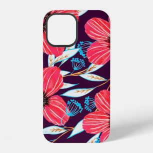 Coque iPhone 12 Motif floral sans couture dessiné à la main. Esqui