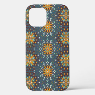 Coque iPhone 12 Motif floral sans couture. Fleurs de gribouillis s