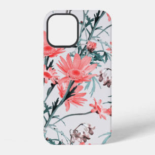 Coque iPhone 12 Motif floral sans couture, margarita et jacinthe,