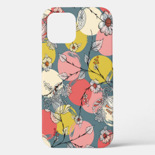 Coque iPhone 12 Motif floral sans couture sur arrière-planfloral,