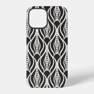 Coque iPhone 12 motif floral vintage damassé sans couture. Élégant