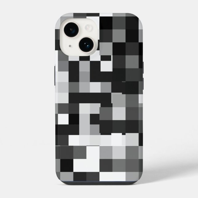 Coque iPhone Motif flou pipelé (Verso)