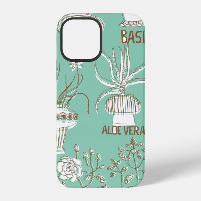 Coque iPhone Motif fluide floral (Verso)