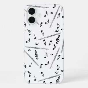 Coque iPhone 16 Plus Motif Flute Music Note