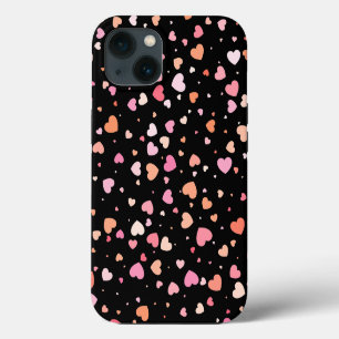 Etui iPhone 13 Motif Fond de la Saint-Valentin 2024 avec cœur